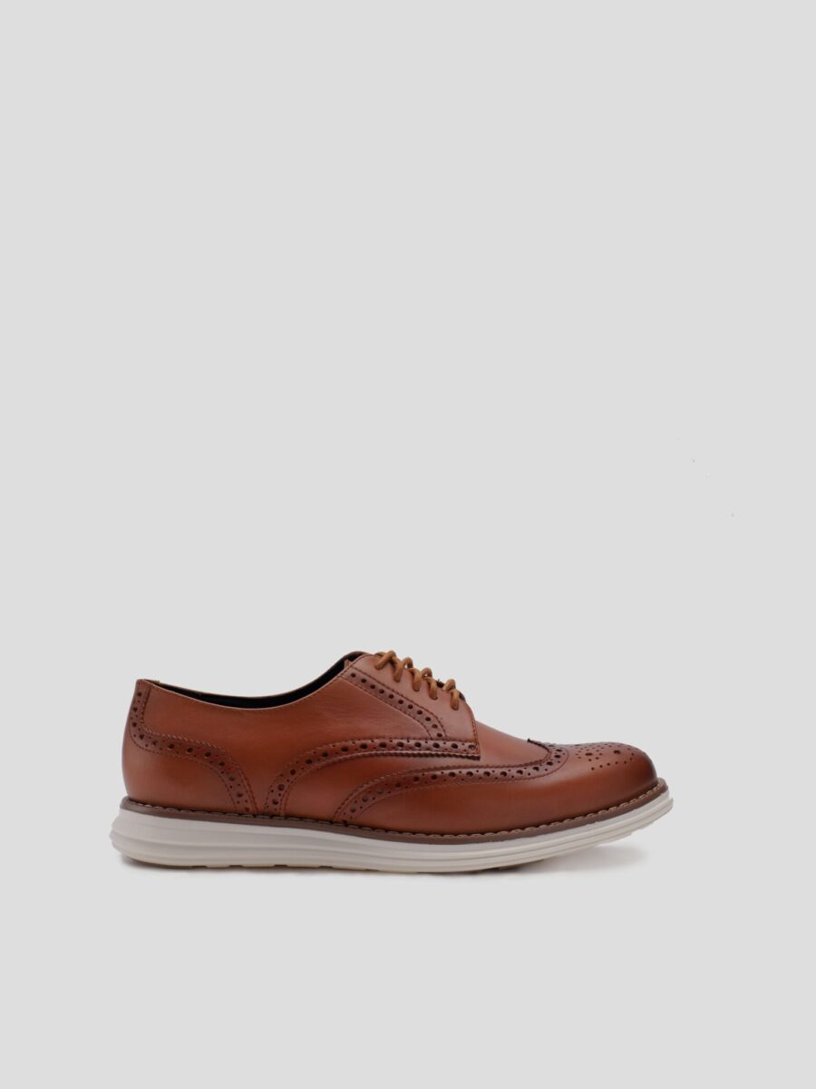 THE MODERN WINGTIPS SNEAKER - BROWN LEATHER