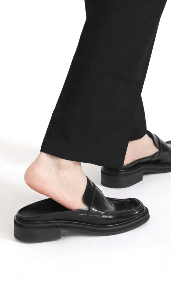 SQUARE SLIPPER | BLACK LEATHER PATENT - Ảnh 7