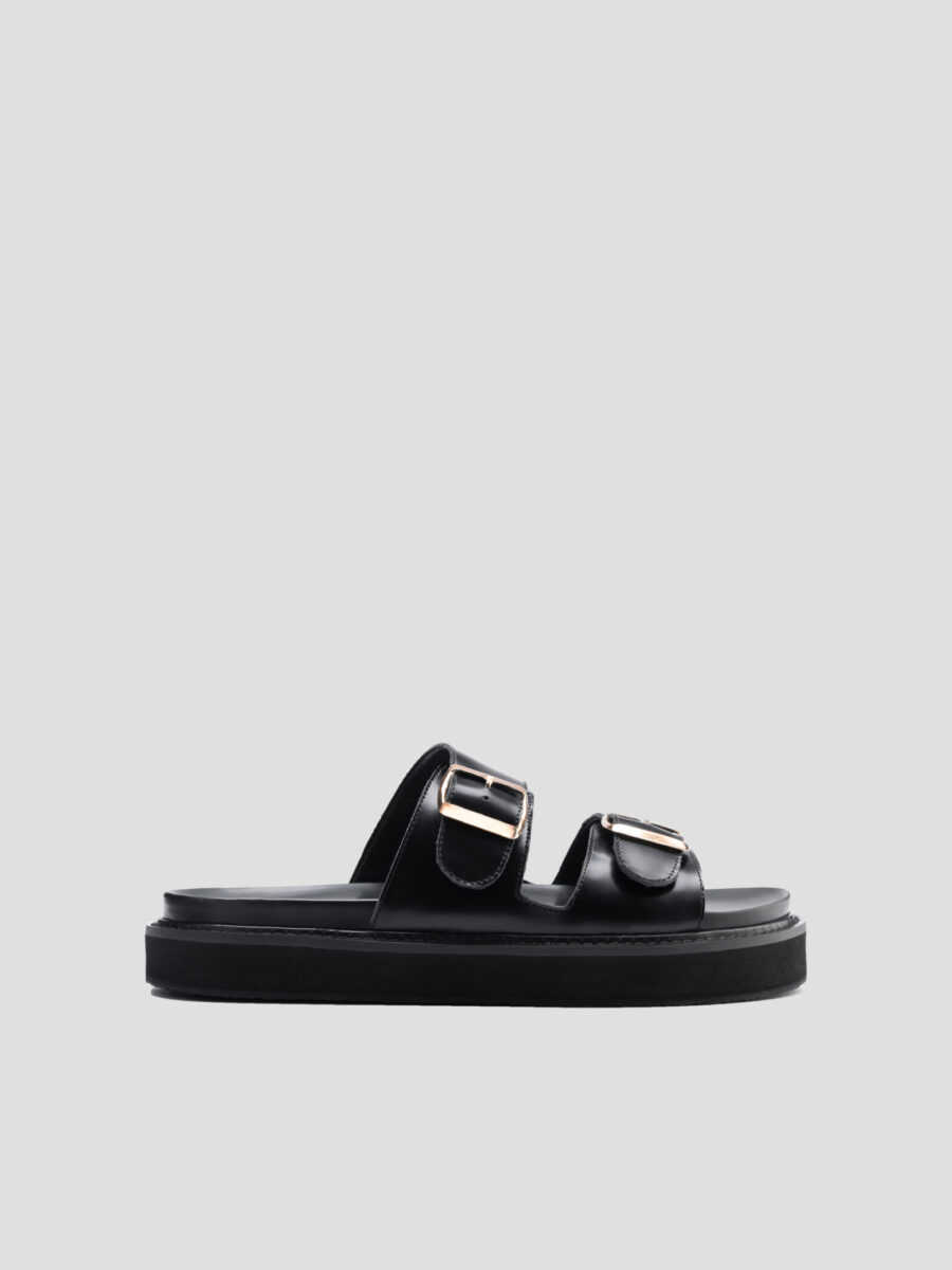THE DOUBLESTRAP PATENT SANDALS