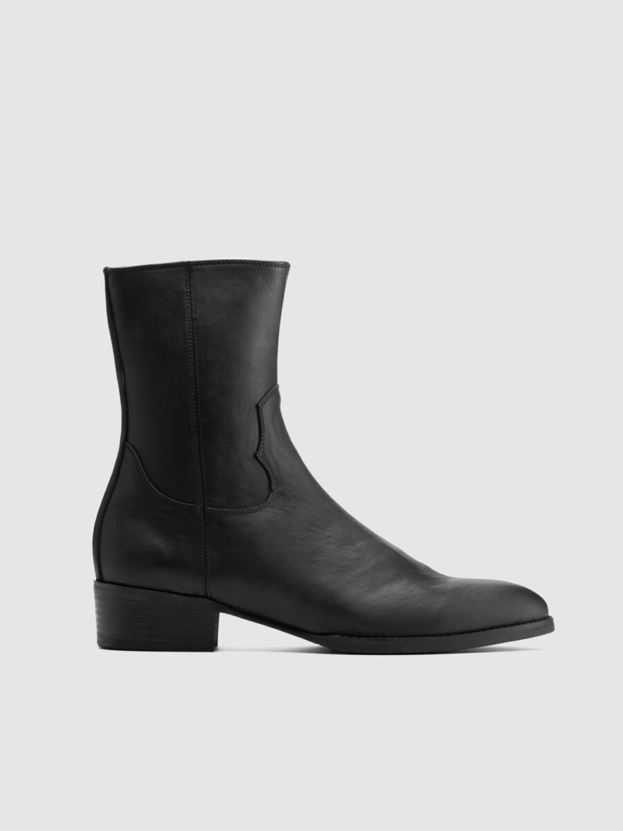 ZIP BOOTS BLACK LEATHER
