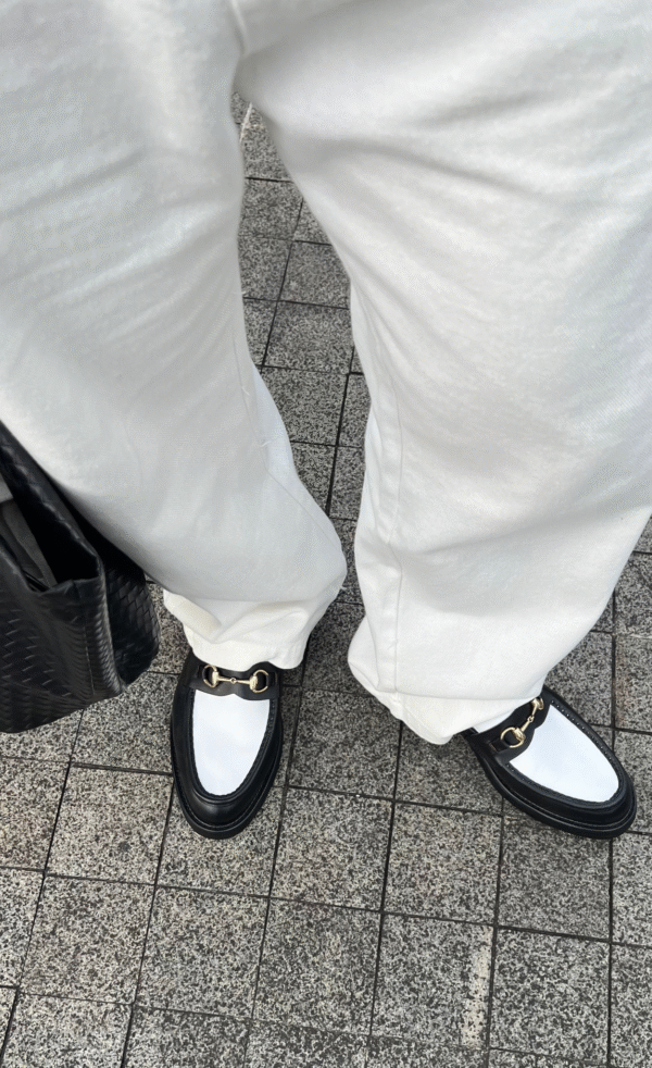 LOAFER HORSEBIT BLACK & WHITE LEATHER - Ảnh 7