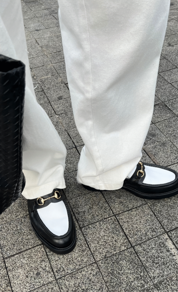 LOAFER HORSEBIT BLACK & WHITE LEATHER - Ảnh 8