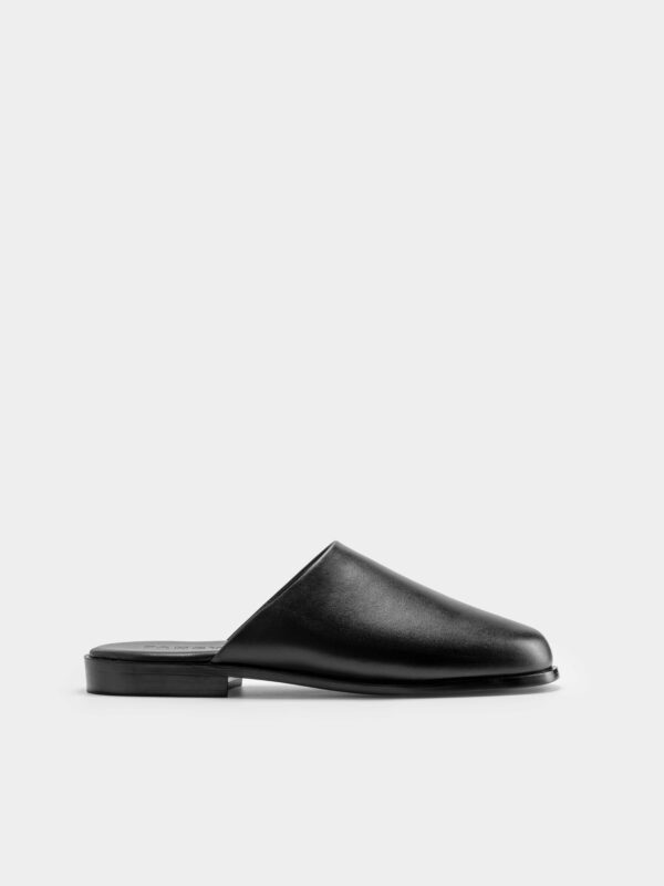 SLIPPER ZEN BLACK LEATHER