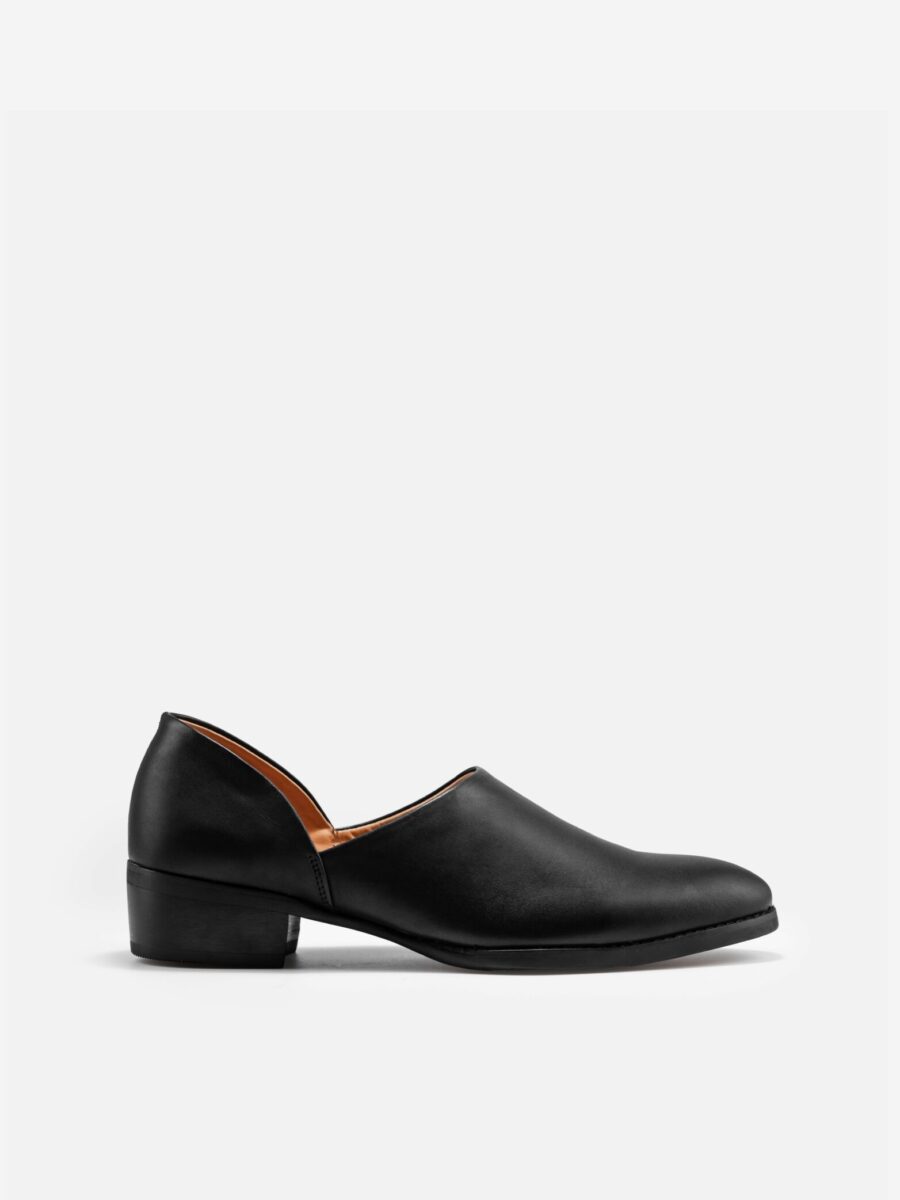 LOAFER SHADOW BLACK LEATHER | ROUND TOE