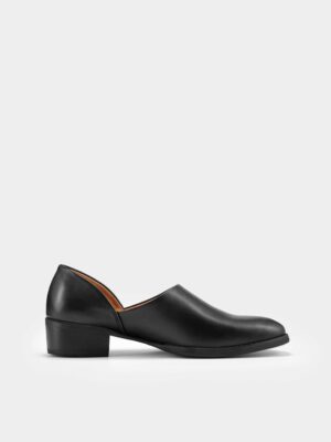 LOAFER SHADOW BLACK LEATHER | ROUND TOE