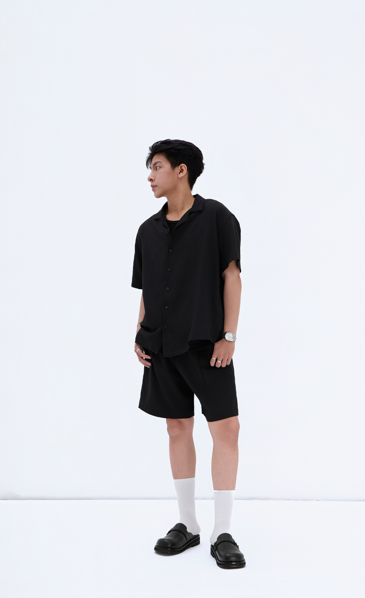 URBAN MULES BLACK LEATHER - Ảnh 6