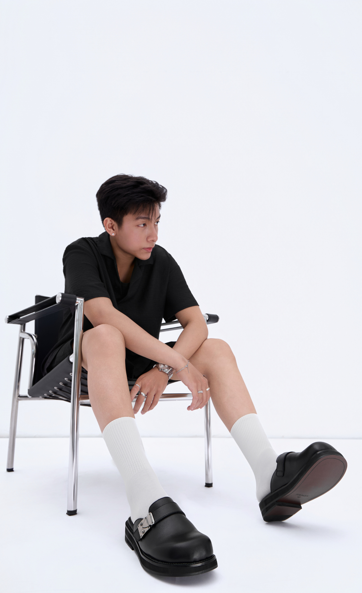 URBAN MULES BLACK LEATHER - Ảnh 9