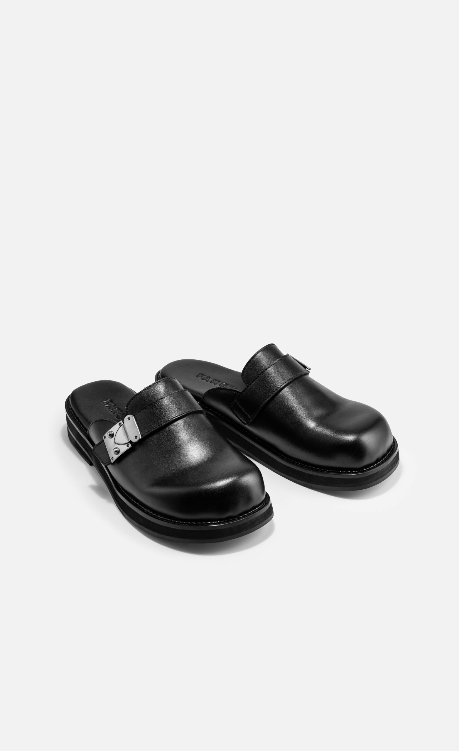 URBAN MULES BLACK LEATHER - Ảnh 2