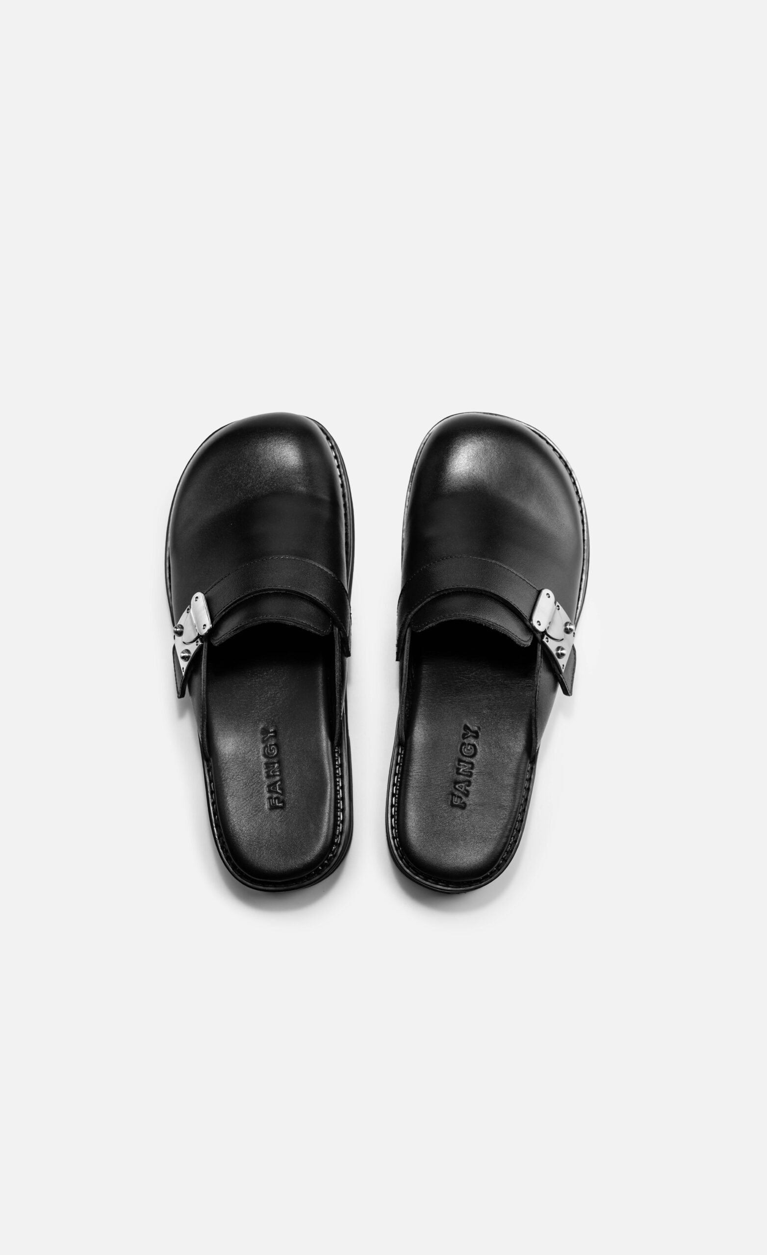 URBAN MULES BLACK LEATHER - Ảnh 5