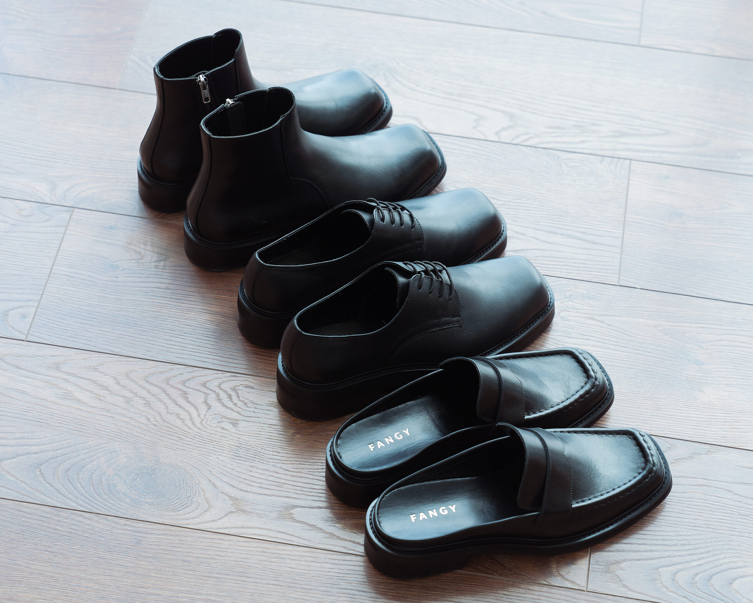 bộ sưu tập giày mũi vuông nam