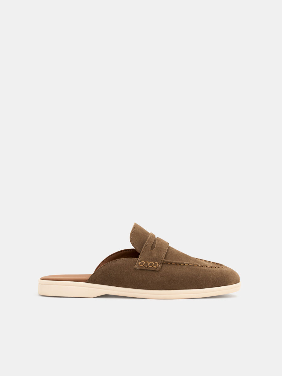 MULES GEN DARK TAN SUEDE